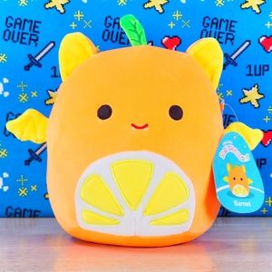 Squishmallow Barnet the Orange Fruit Bat 8" Halloween Blacklight Toy Plush NWT